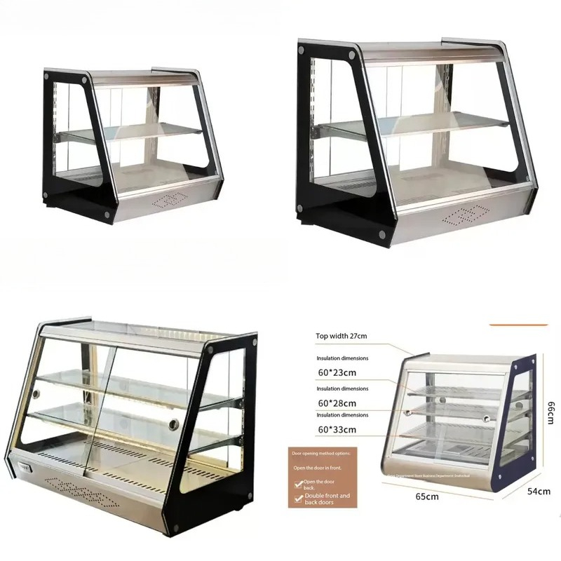 Snacks Food Warmer - Vitrine chauffante commerciale en verre pour