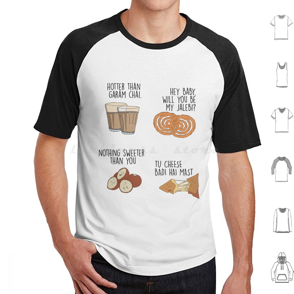 Food Snacks In India - Pack indien. T-shirt Snack Lines 6XL