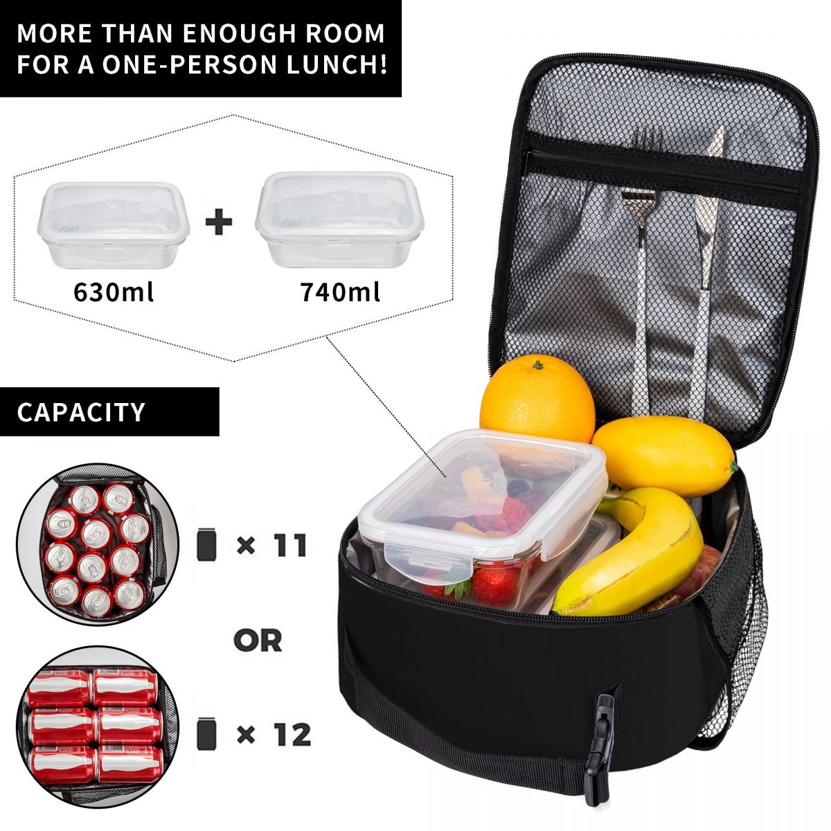 Sac à déjeuner matelassé grand - Food Energy Snacks avis et prix