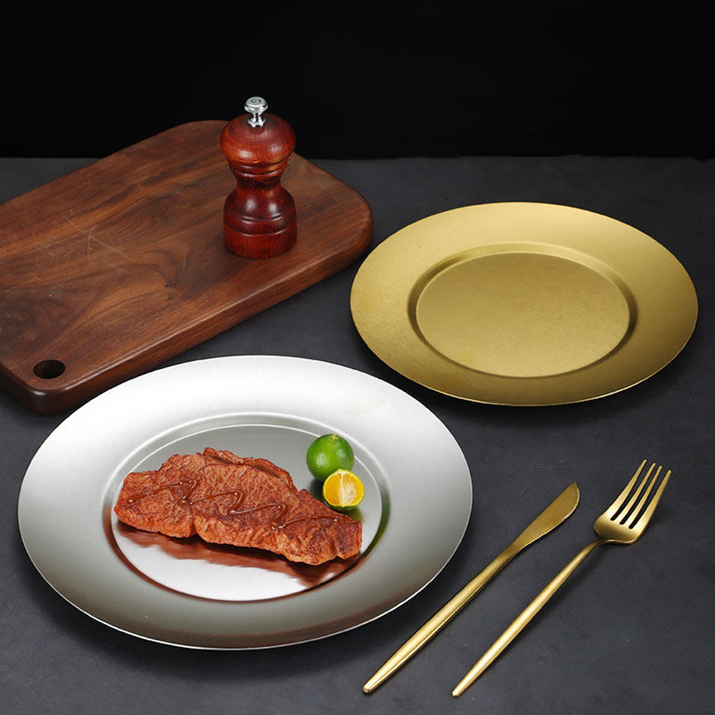 Assiette ronde en acier inoxyd - Food Snacks For Camping avis et prix