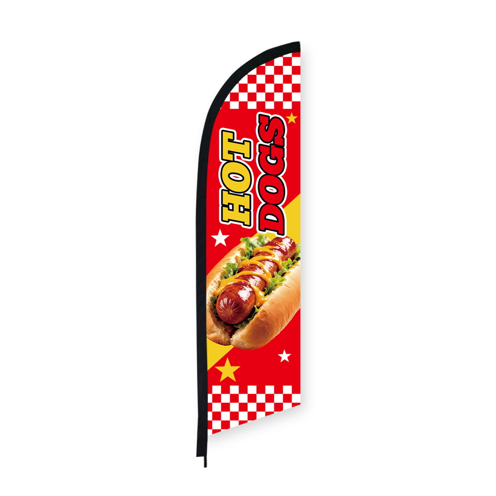 Drapeau plume HOT DOGS avec mo - Food Snacks Banner avis et prix