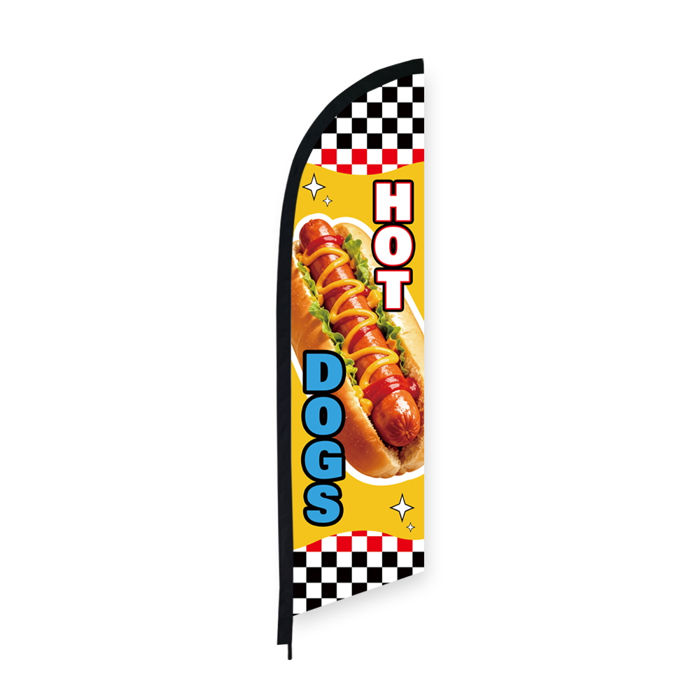 Drapeau plume HOT DOGS avec mo - Food Snacks Banner avis et prix