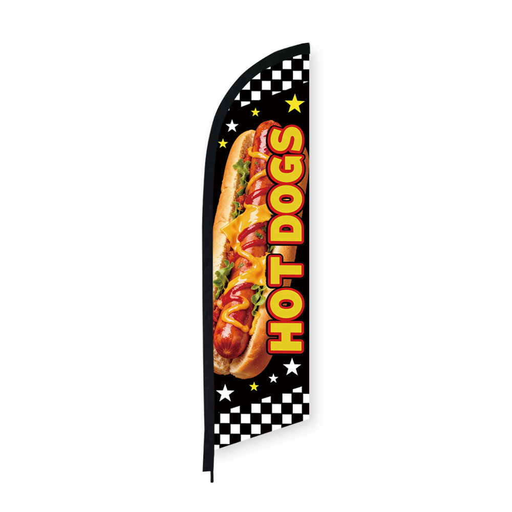 Drapeau plume HOT DOGS avec mo - Food Snacks Banner avis et prix